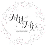 Welsh Wedding Card, Flowers, Mrs & Mrs