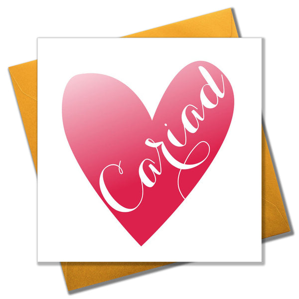 Welsh General Card Card, Heart, Love, Cariad