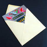 Welsh Christmas Card, Cariad, Love Bright Holly, text foiled in shiny gold