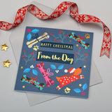 Christmas Card, From the Dog, text foiled in shiny gold