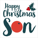 Christmas Card, Big Berry, Son, Embellished with colourful pompoms