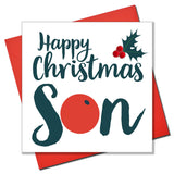 Christmas Card, Big Berry, Son, Embellished with colourful pompoms