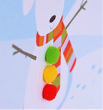 Christmas Card, Snowdog , Happy Christmas from the Dog, Pompom Embellished
