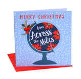 Christmas Card, Christmas globe, From across the miles, Pompom Embellished