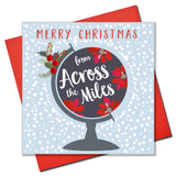 Christmas Card, Christmas globe, From across the miles, Pompom Embellished