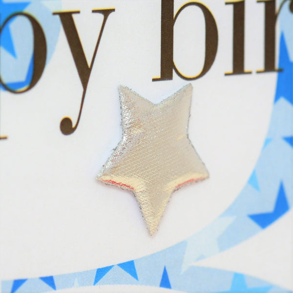 Birthday Card, Age 3 Boy, Happy 3rd Birthday, Embellished with a padded star