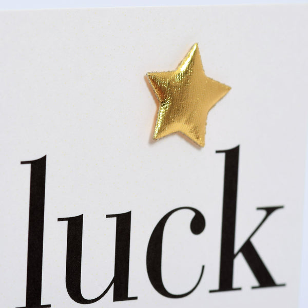 New Job Card, Good Luck, Embellished with a padded star