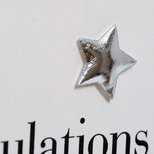 Congratulations on your GCSE results, Blue Star Embellished with a padded star
