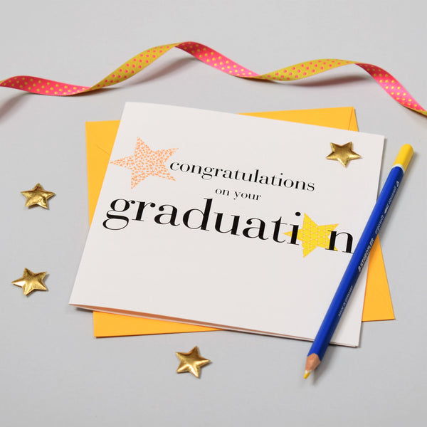 Congratulations Graduation Card, Embellished with a padded star