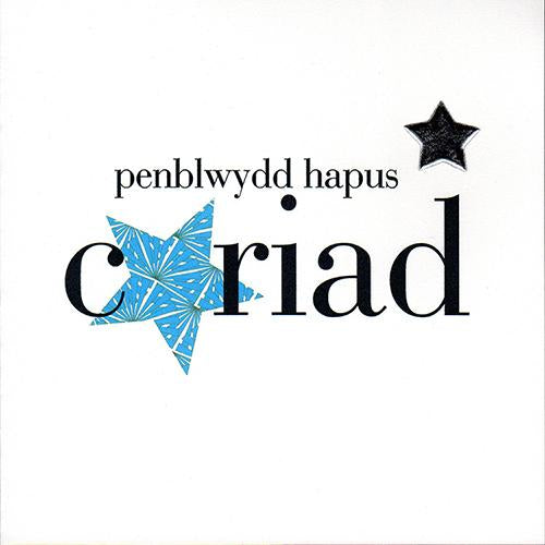 Welsh Birthday Card, Penblwydd Hapus, Cariad Boyfriend, padded star embellished