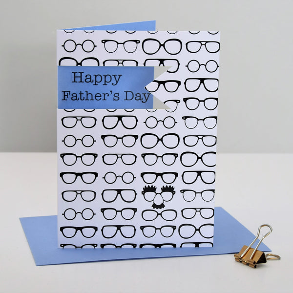 Father's Day Card, Glasses, Happy Father's Day, See through acetate window