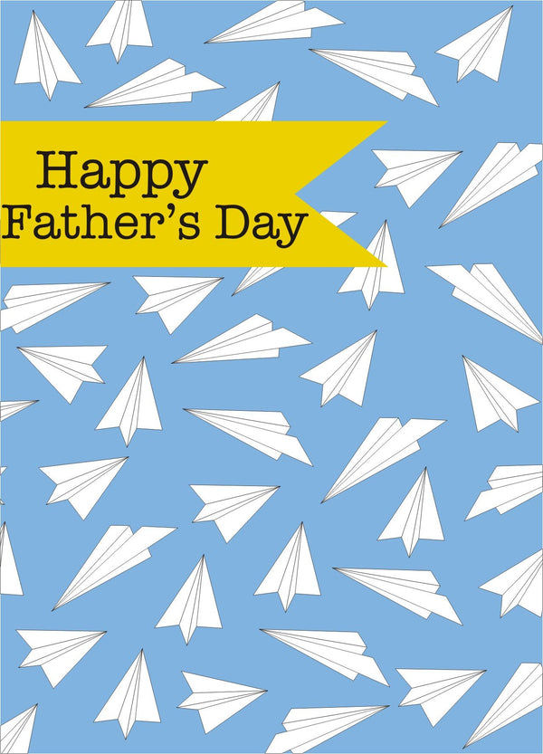 Father's Day Card, Paper Planes, Happy Father's Day, See through acetate window