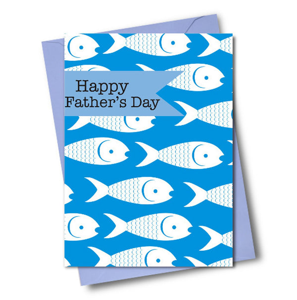 Father's Day Card, Fishes, Happy Father's Day, See through acetate window