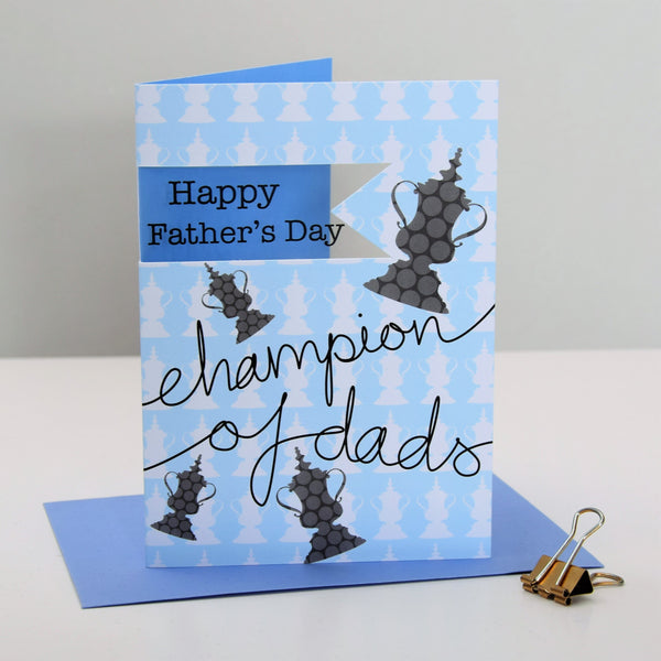 Father's Day Card, Champion, Happy Father's Day, See through acetate window