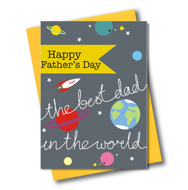 Father's Day Card, Space, Happy Father's Day, See through acetate window