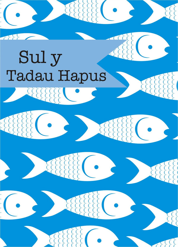 Welsh Father's Day Card, Sul y Tadau Hapus, Fishes, See through acetate window