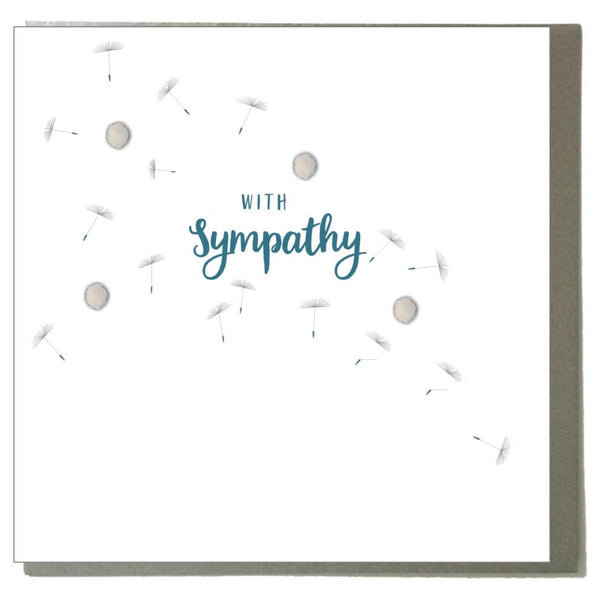 Sympathy Card, Sorry, Thinking of you, Embellished with pompoms