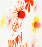 Valentine's Day Card, Heart of Flowers, Embellished with colourful pompoms