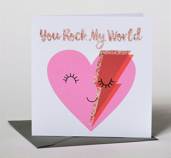 Valentine's Day Card, Rock Heart, You Rock My World