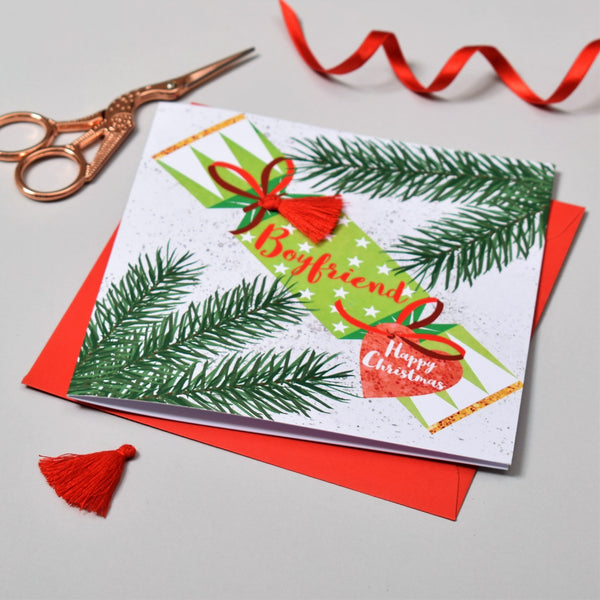 Christmas Card, Cracker, Boyfriend, Happy Christmas, Tassel Embellished