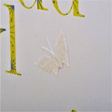 Saint Davids Day Card, Dydd Gwyl Dewi Hapus, embellished with a fabric butterfly