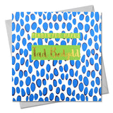 Welsh Birthday Card, Penblwydd Hapus, Godfather, text foiled in shiny gold