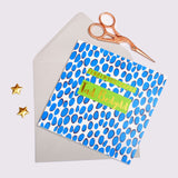 Welsh Birthday Card, Penblwydd Hapus, Godfather, text foiled in shiny gold