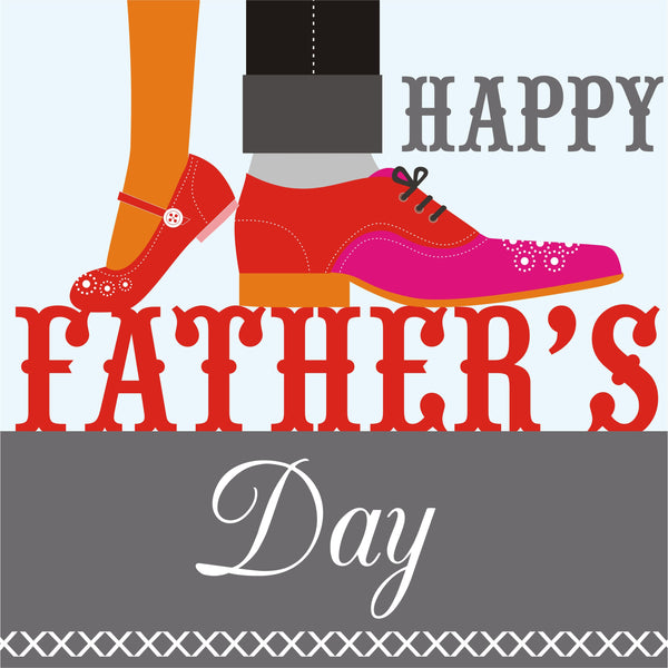 Father's Day Card, Multi-Coloured Shoes, Happy Father's Day