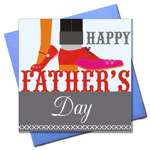 Father's Day Card, Multi-Coloured Shoes, Happy Father's Day