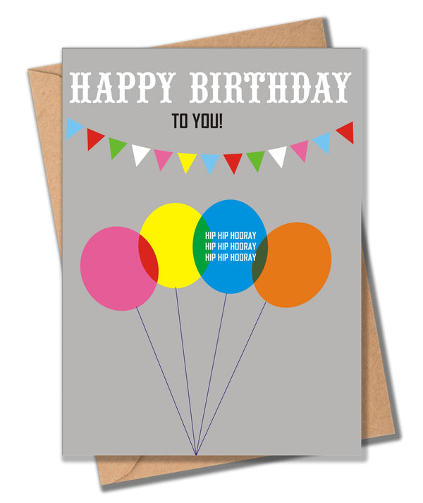 Birthday Card, Balloons, Happy Birthday To You!