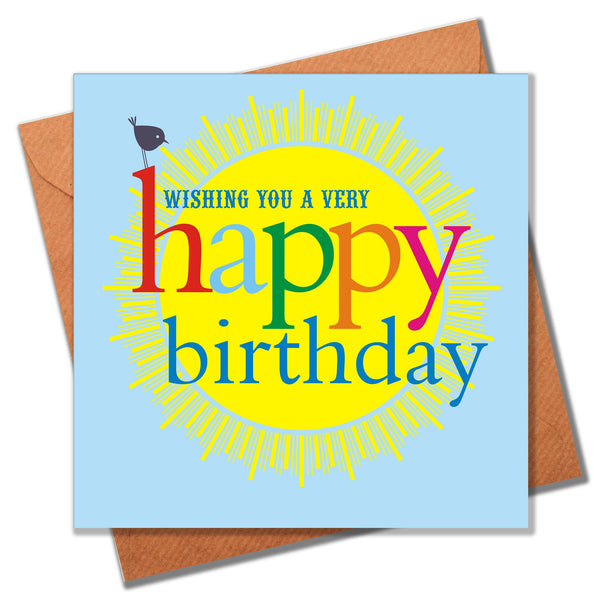 Birthday Card, Sun, Wishing you a very Happy Birthday