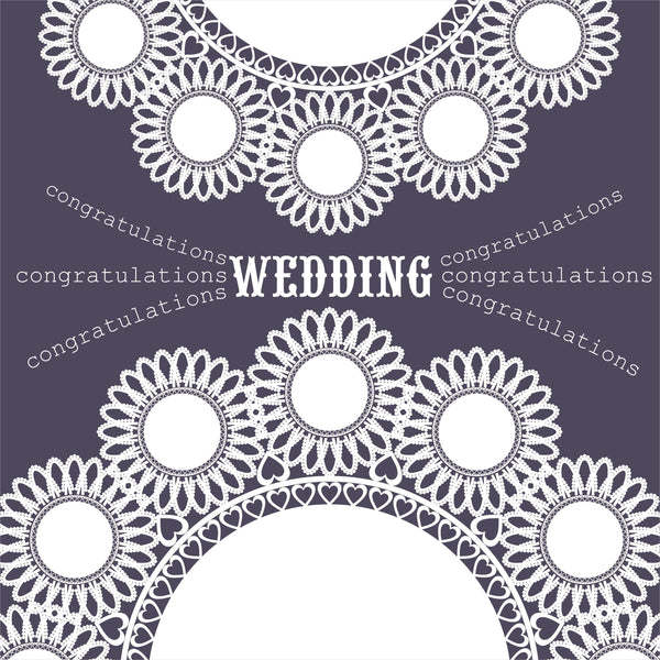 Wedding Card, Doilies, Wedding Congratulations