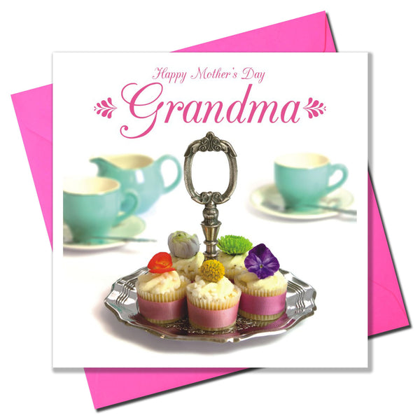 Mother's Day Card, Cakes, Happy Mother's Day - Grandma