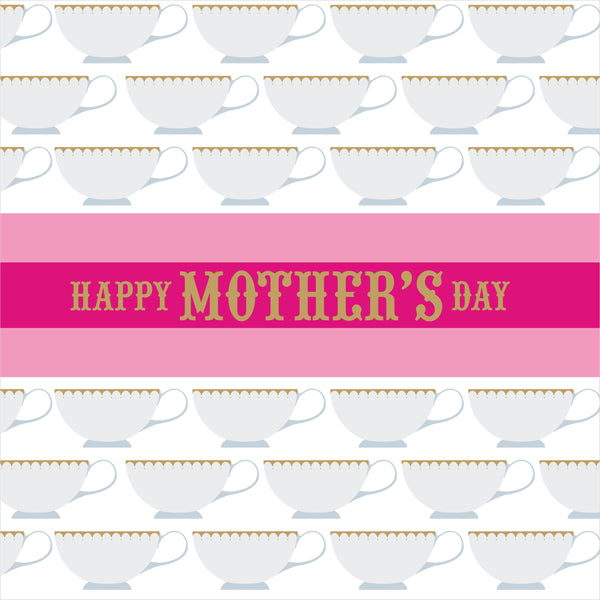 Mother's Day Card, Tea Cups, Happy Mother's Day