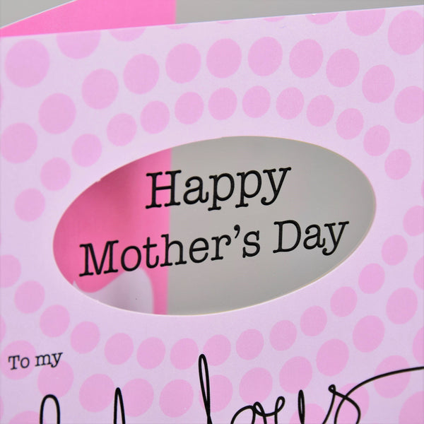 Mother's Day Card, Fabulous Mum, Happy Mother's Day, See through acetate window