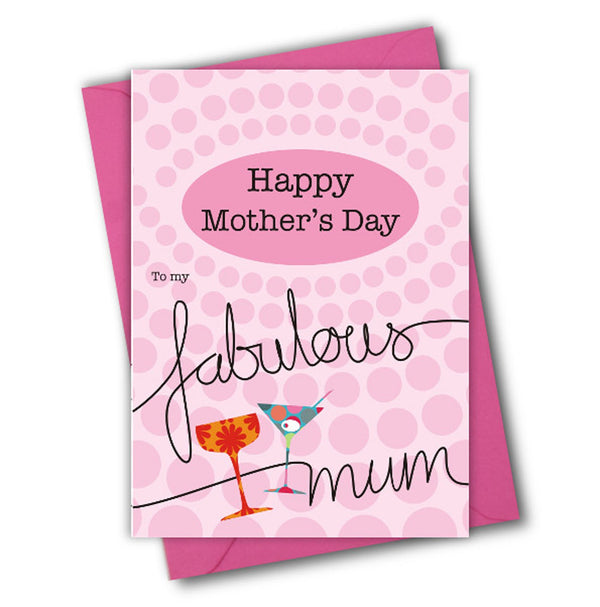 Mother's Day Card, Globe, best mum, See through acetate window