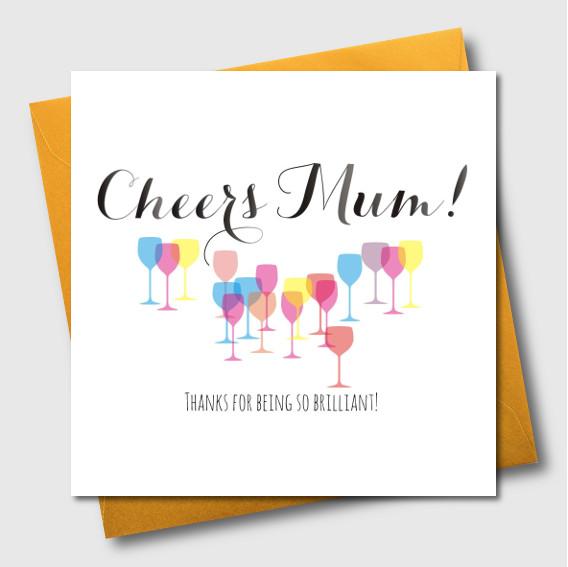 Mother's Day Card, Cheers Mum!, Mum