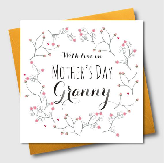 Mother's Day Card, With love, Granny, Granny