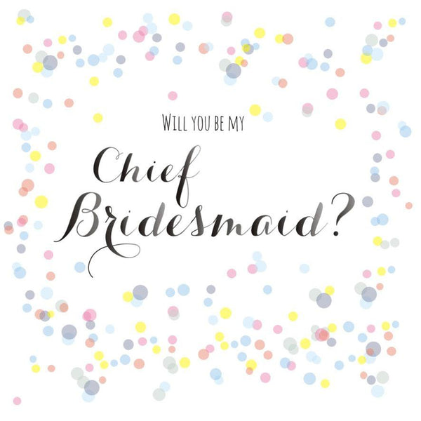Wedding Card, Dots, Will you be my Chief Bridesmaid?