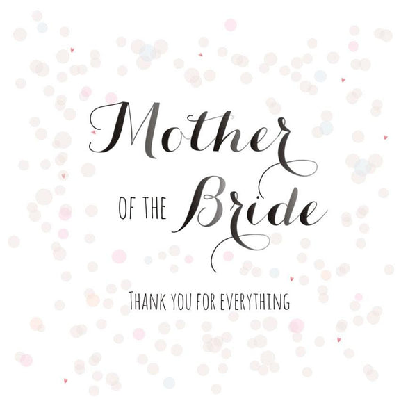 Wedding Card, Colour Dots, Mother of the Bride Thank you