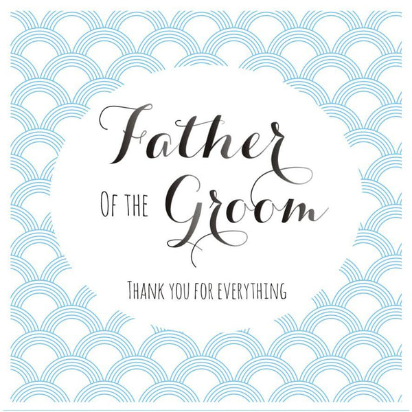 Wedding Card, Blue Circles, Father of the Groom Thank you
