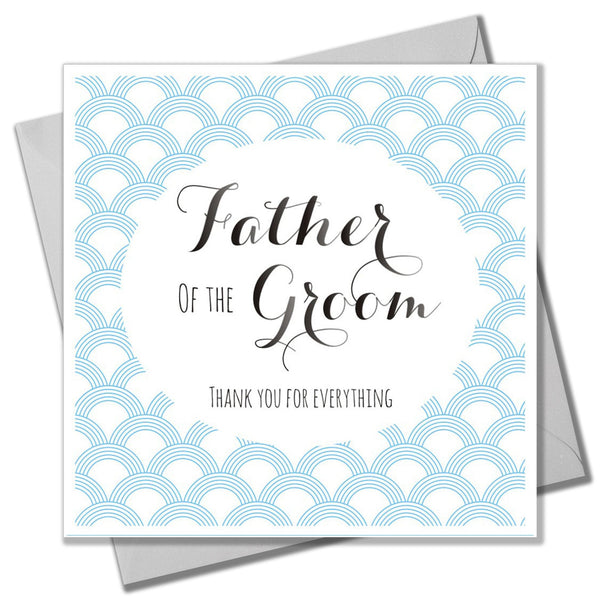 Wedding Card, Blue Circles, Father of the Groom Thank you