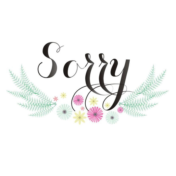 Sympathy, Sorry, Thinking of you Card, Flowers, Sorry