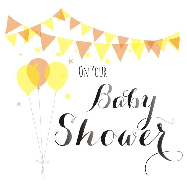 Wedding Card, Balloons and Bunting, On your Baby Shower
