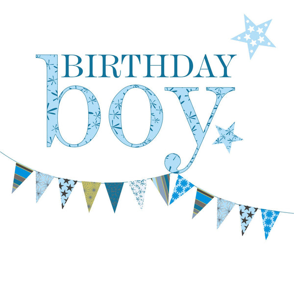 Birthday Card, Blue Flags, Birthday Boy