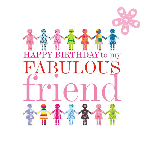 Birthday Card, Pink Flower, Happy Birthday to my Fabulous Friend
