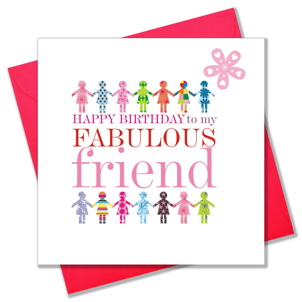 Birthday Card, Pink Flower, Happy Birthday to my Fabulous Friend