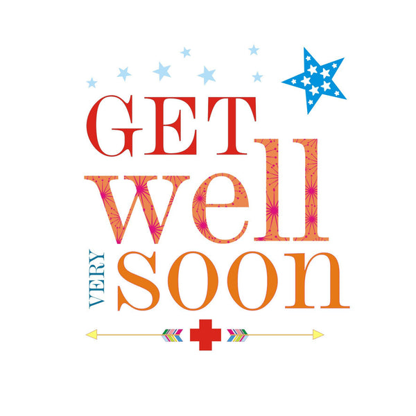 Get Well Card, Red Cross, Get Well Very Soon