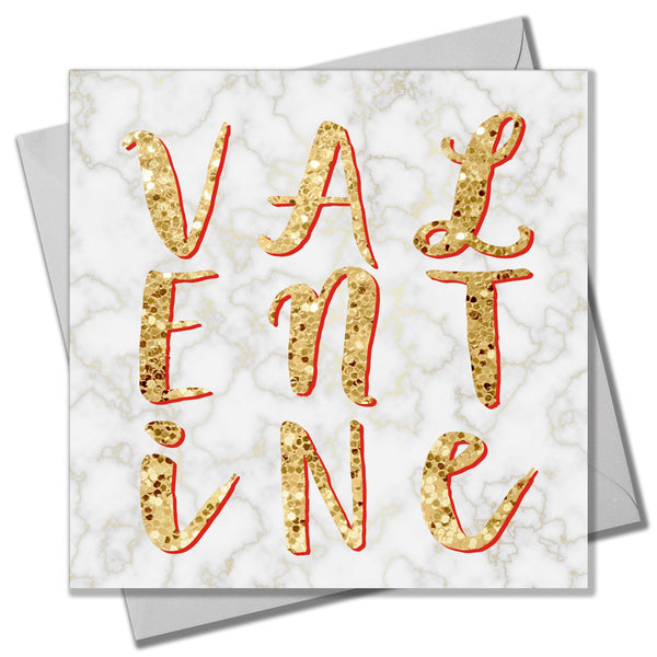 Valentine's Day Card, Marble background, Valentine