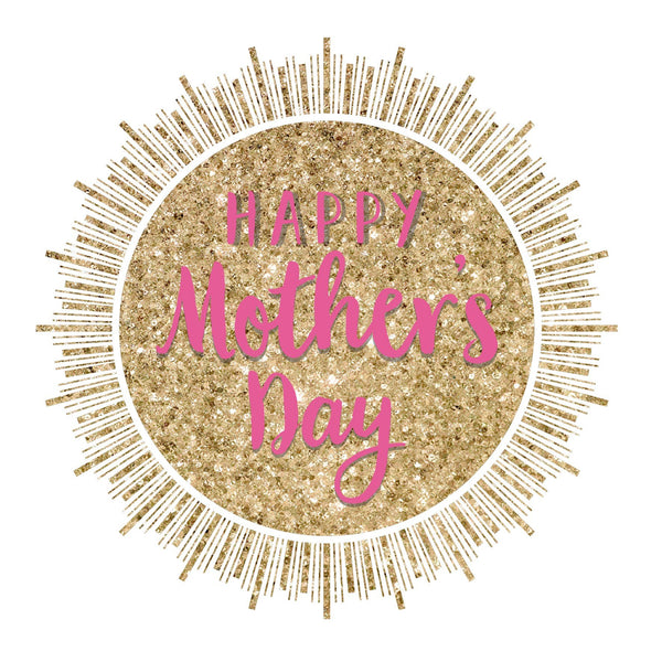 Mother's Day Card, Glitter Sun, Happy Mother's Day